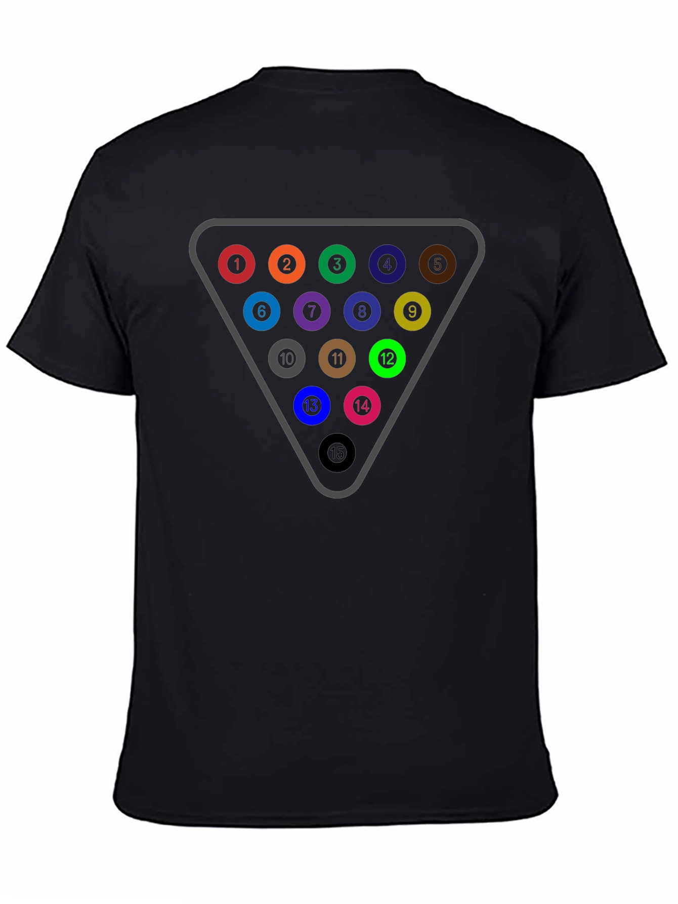Billiards Rack T-Shirt - Pool Ball Triangle Tee