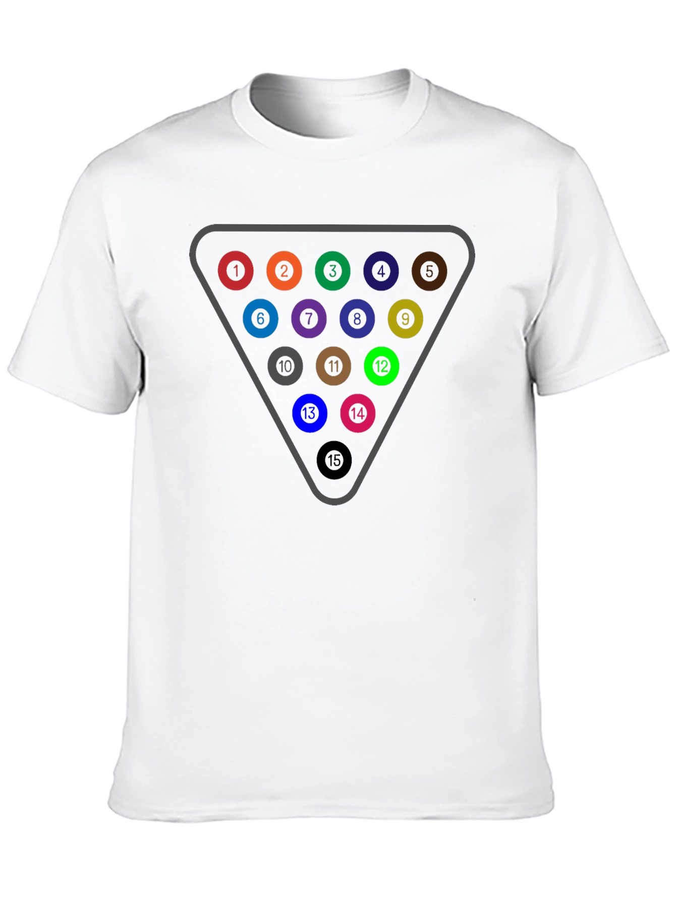 Billiards Rack T-Shirt - Pool Ball Triangle Tee