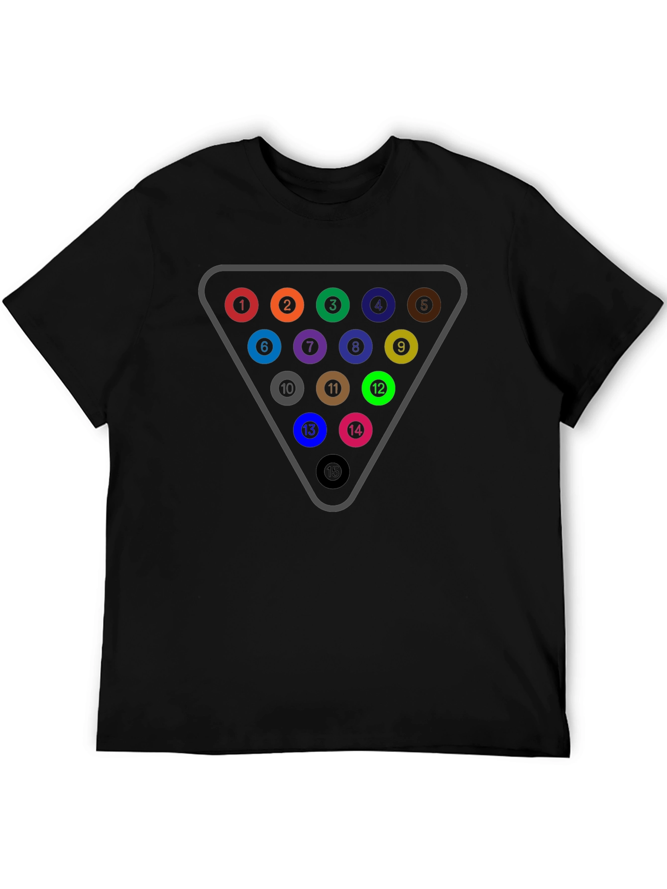 Billiards Rack T-Shirt - Pool Ball Triangle Tee