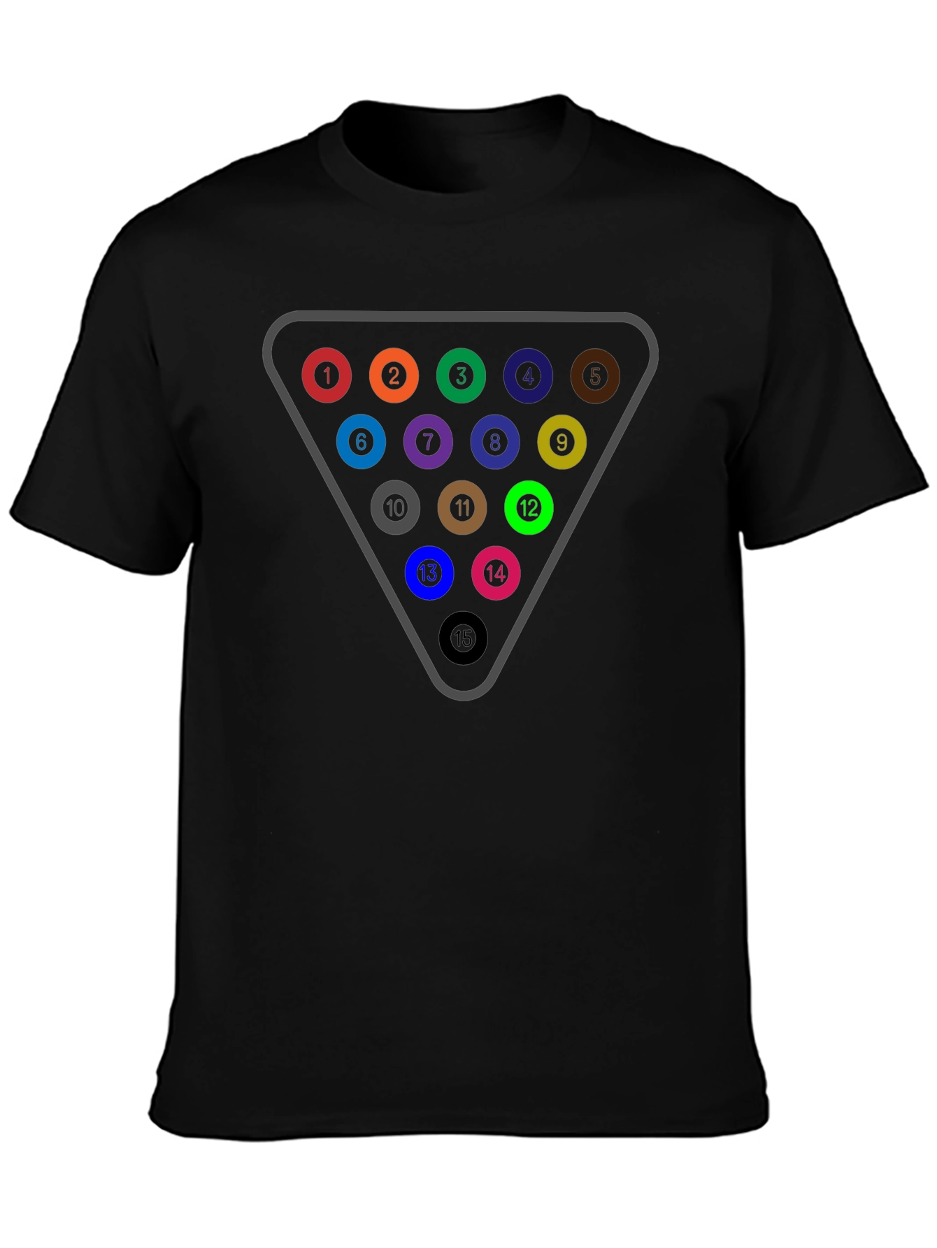 Billiards Rack T-Shirt - Pool Ball Triangle Tee