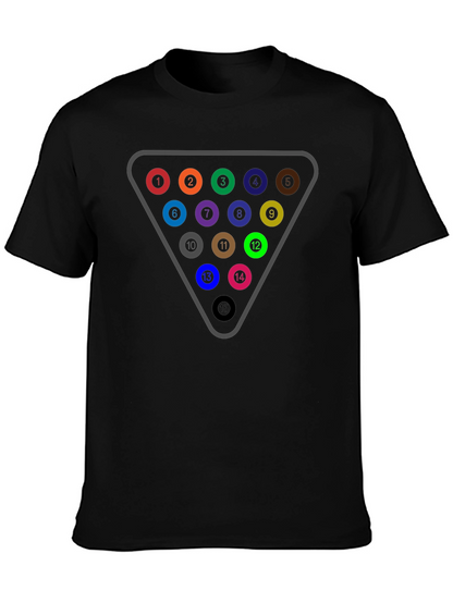 Billiards Rack T-Shirt - Pool Ball Triangle Tee