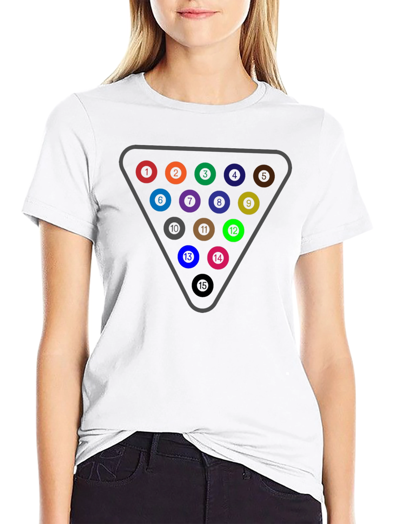 Billiards Rack T-Shirt - Pool Ball Triangle Tee