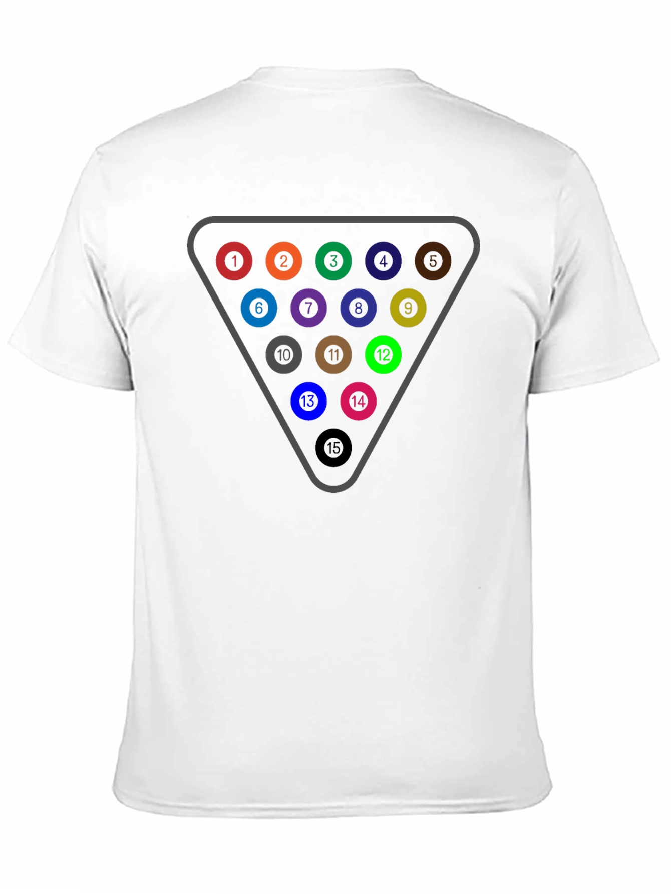 Billiards Rack T-Shirt - Pool Ball Triangle Tee