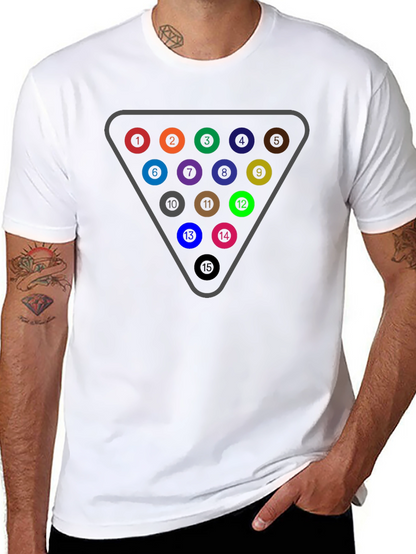 Billiards Rack T-Shirt - Pool Ball Triangle Tee