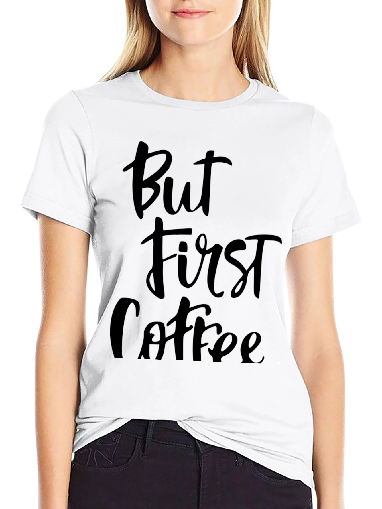 But First Coffee Graphic Tee - Unisex Black T-Shirt