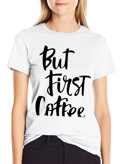 But First Coffee Graphic Tee - Unisex Black T-Shirt