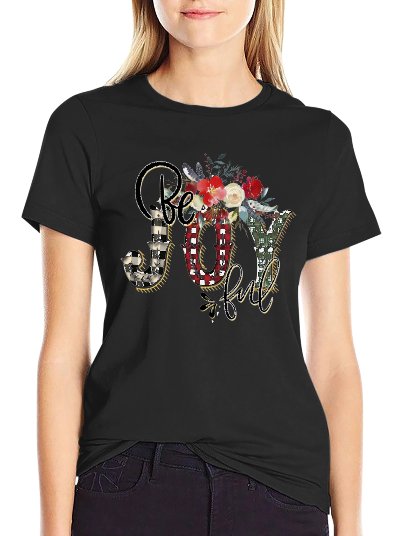 Be Joyful Floral Graphic Tee