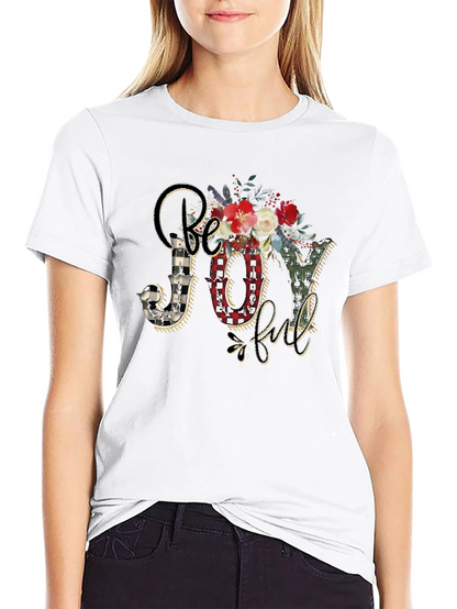 Be Joyful Floral Graphic Tee