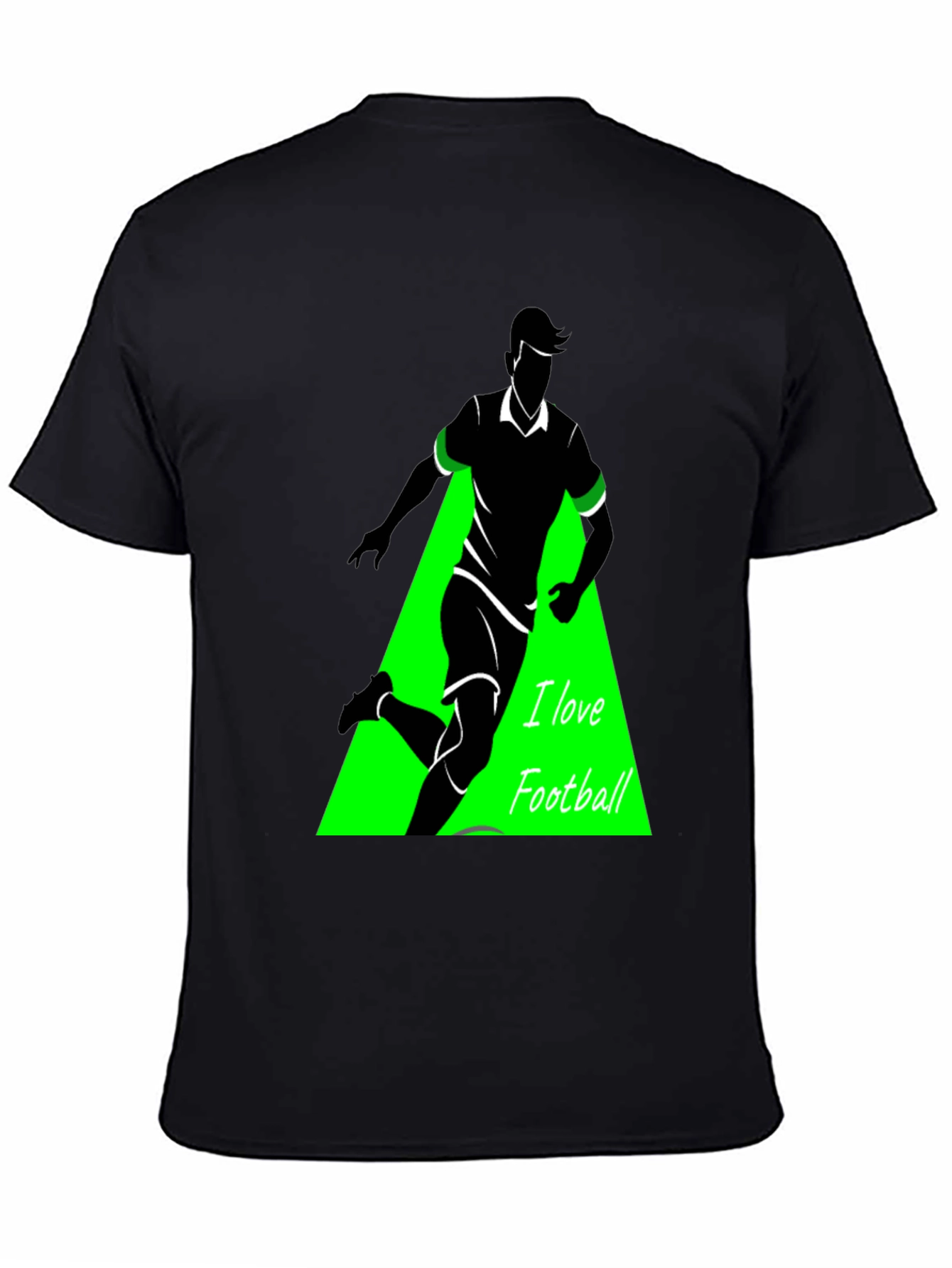 I Love Football Graphic Tee - Black