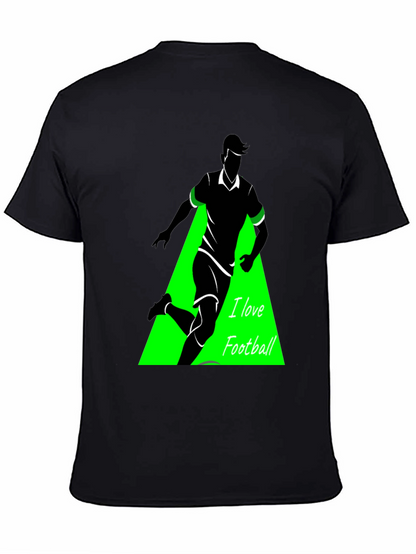 I Love Football Graphic Tee - Black