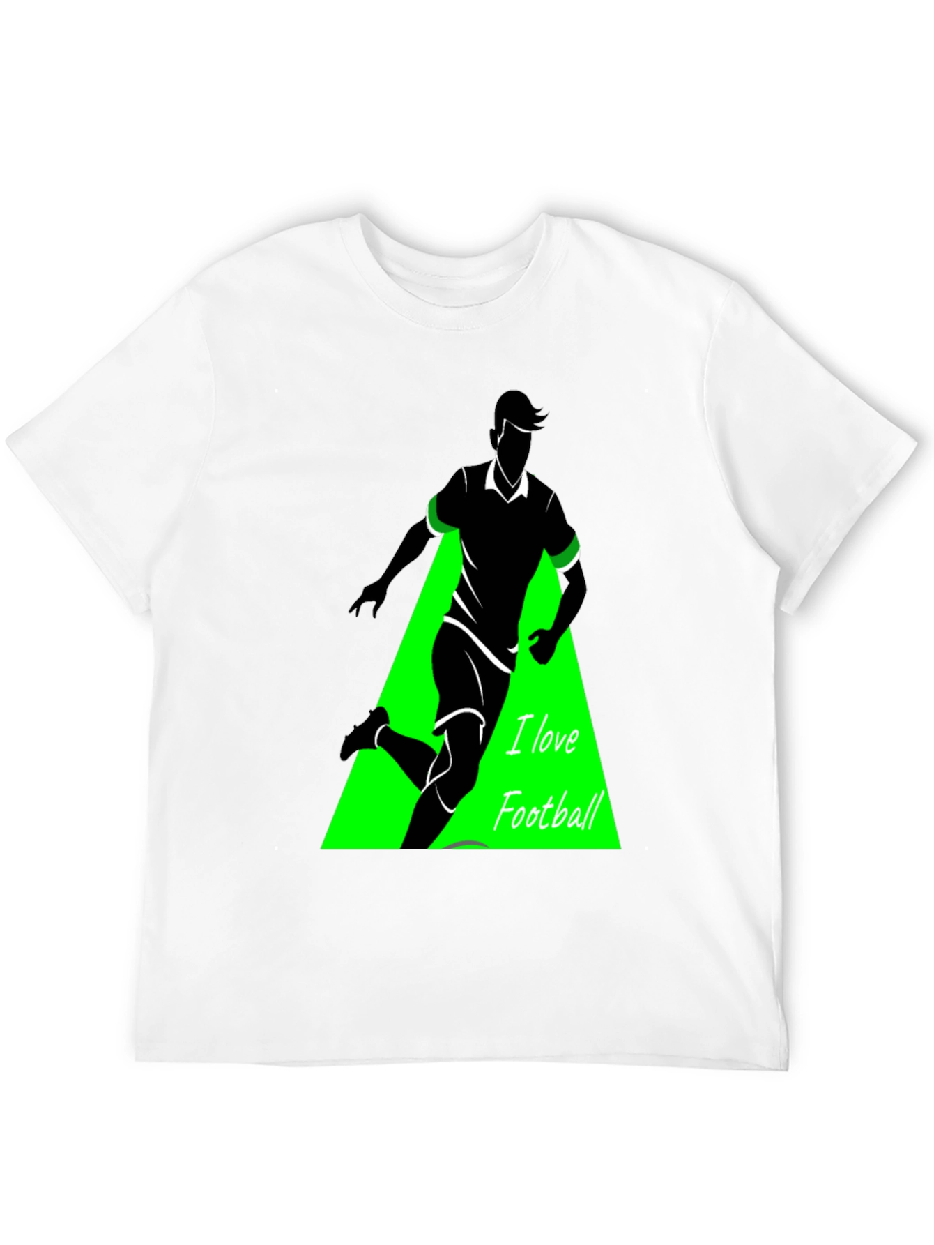 I Love Football Graphic Tee - Black