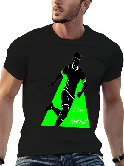 I Love Football Graphic Tee - Black