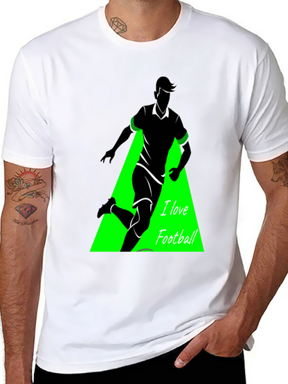 I Love Football Graphic Tee - Black