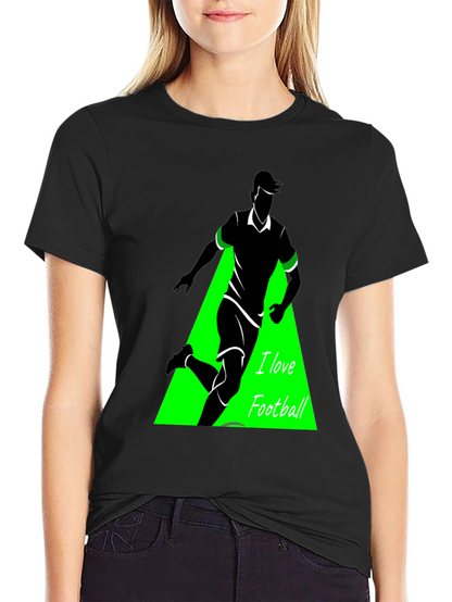 I Love Football Graphic Tee - Black