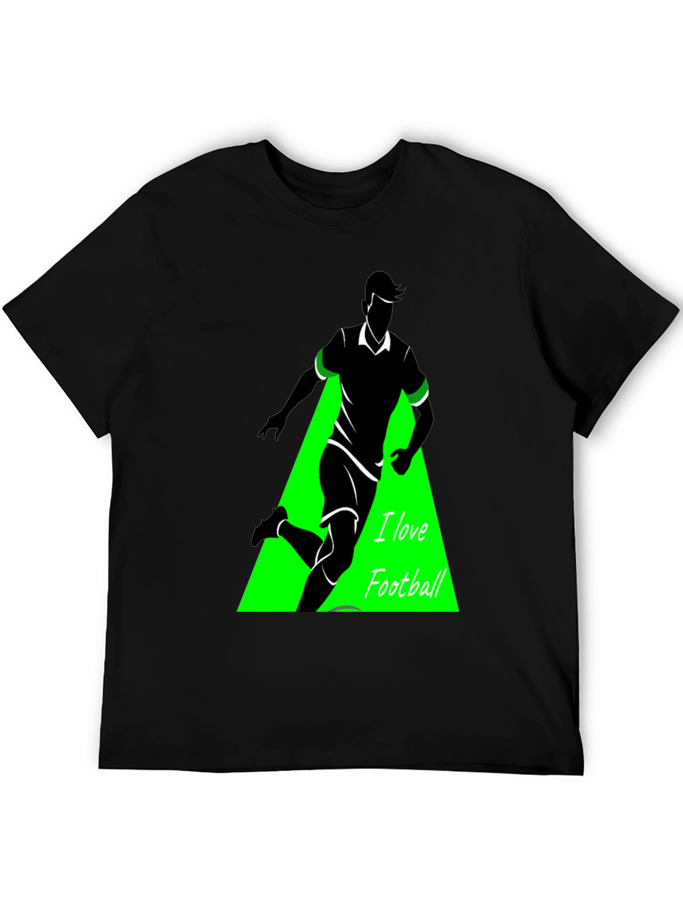 I Love Football Graphic Tee - Black
