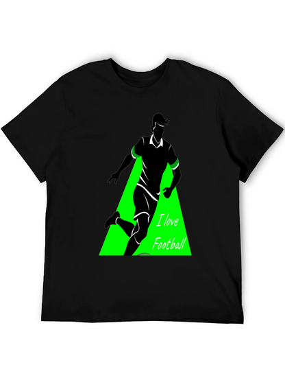 I Love Football Graphic Tee - Black