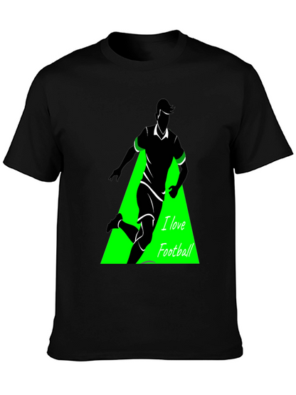 I Love Football Graphic Tee - Black