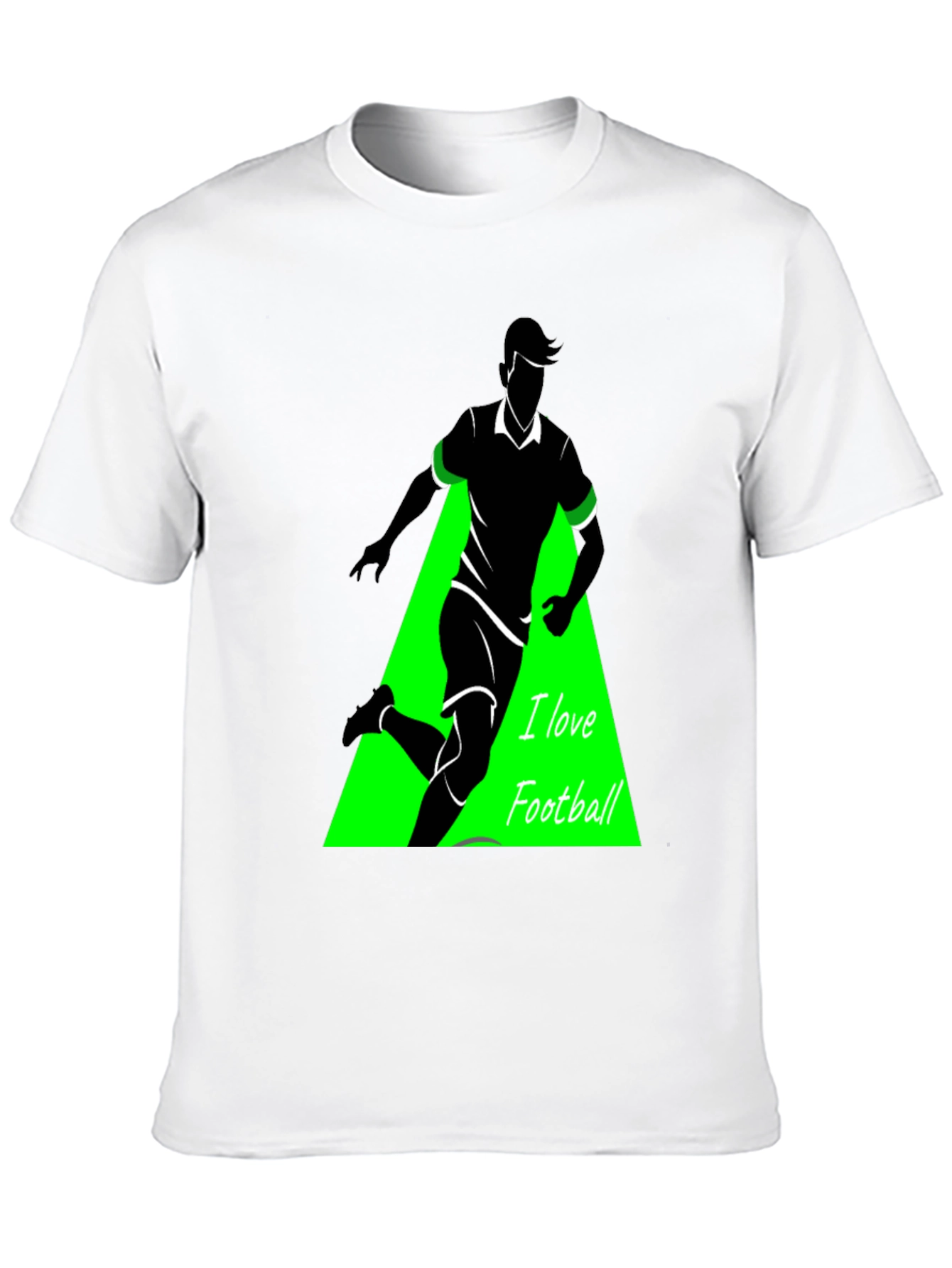 I Love Football Graphic Tee - Black