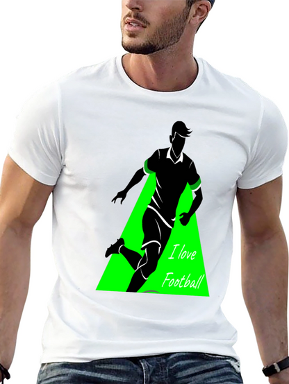 I Love Football Graphic Tee - Black