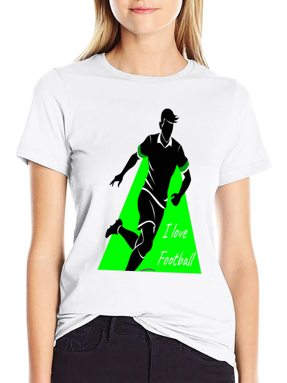 I Love Football Graphic Tee - Black