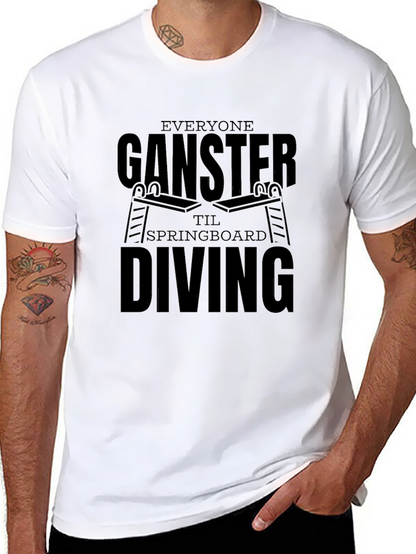 Everyone Ganster Springboard Diving Black T-Shirt