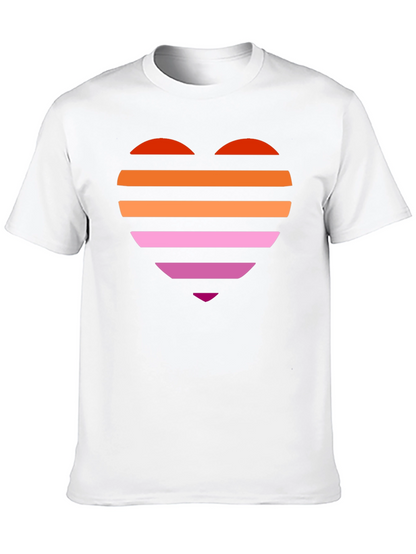 Pride Heart Tee - Lesbian Flag Shirt