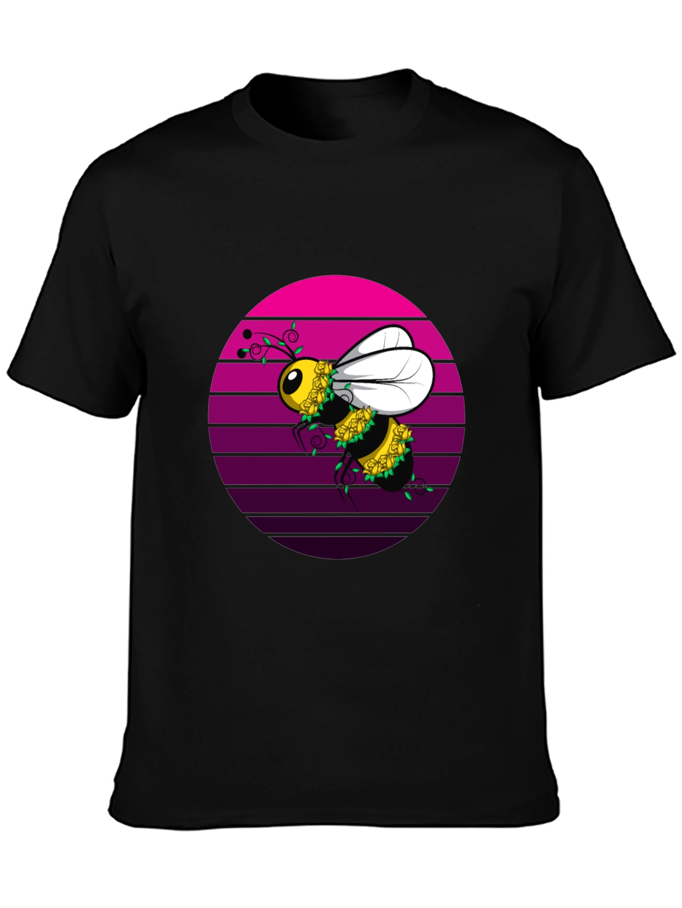 Bee Floral T-Shirt - Unique Graphic Tee