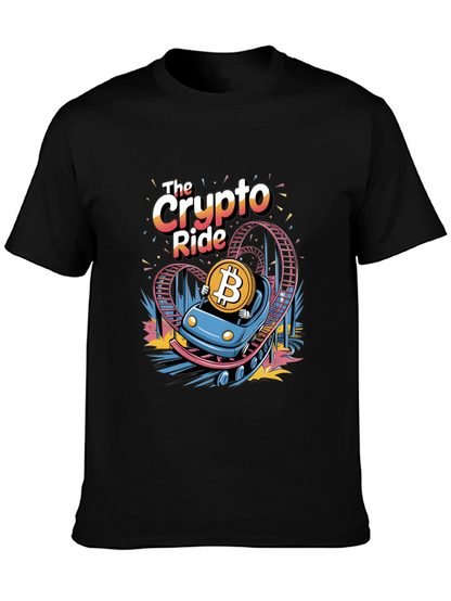 Crypto Ride T-Shirt: Bitcoin Rollercoaster Design