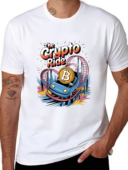 Crypto Ride T-Shirt: Bitcoin Rollercoaster Design