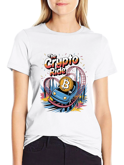 Crypto Ride T-Shirt: Bitcoin Rollercoaster Design