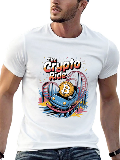 Crypto Ride T-Shirt: Bitcoin Rollercoaster Design