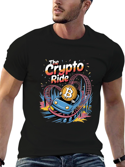 Crypto Ride T-Shirt: Bitcoin Rollercoaster Design