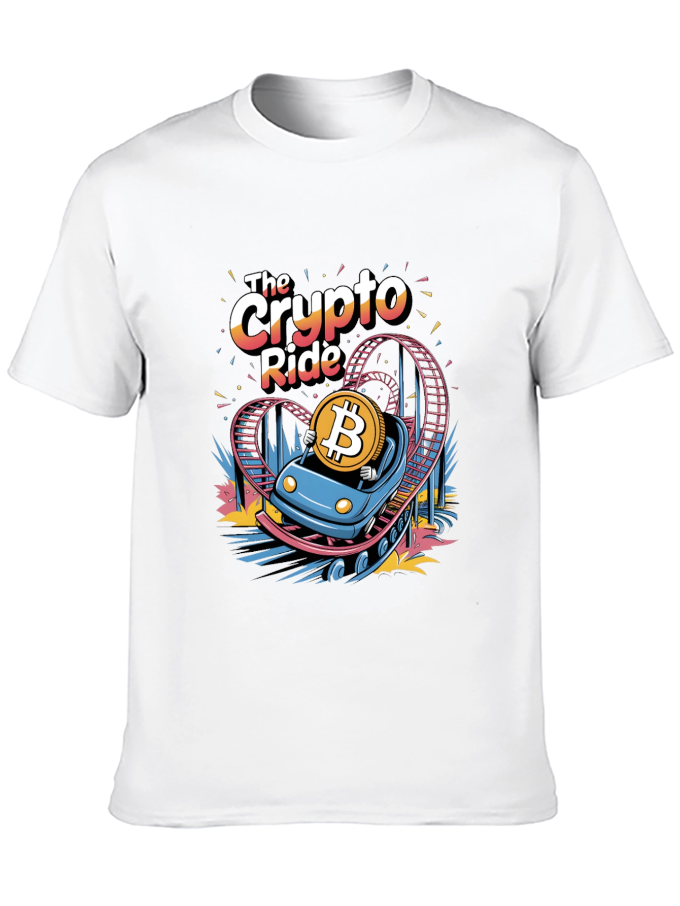 Crypto Ride T-Shirt: Bitcoin Rollercoaster Design