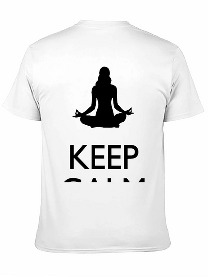 Mens Keep Calm Meditating T-Shirt