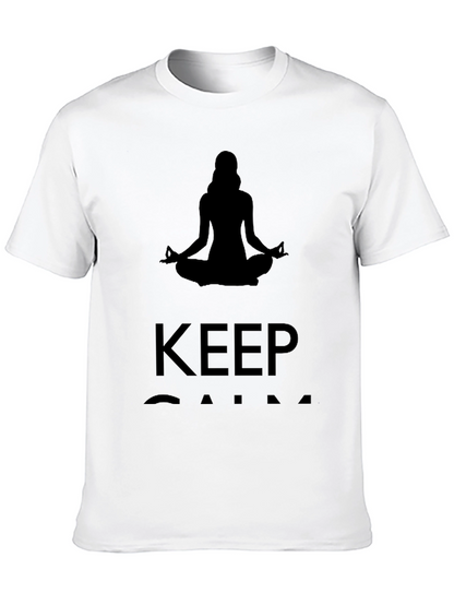 Mens Keep Calm Meditating T-Shirt