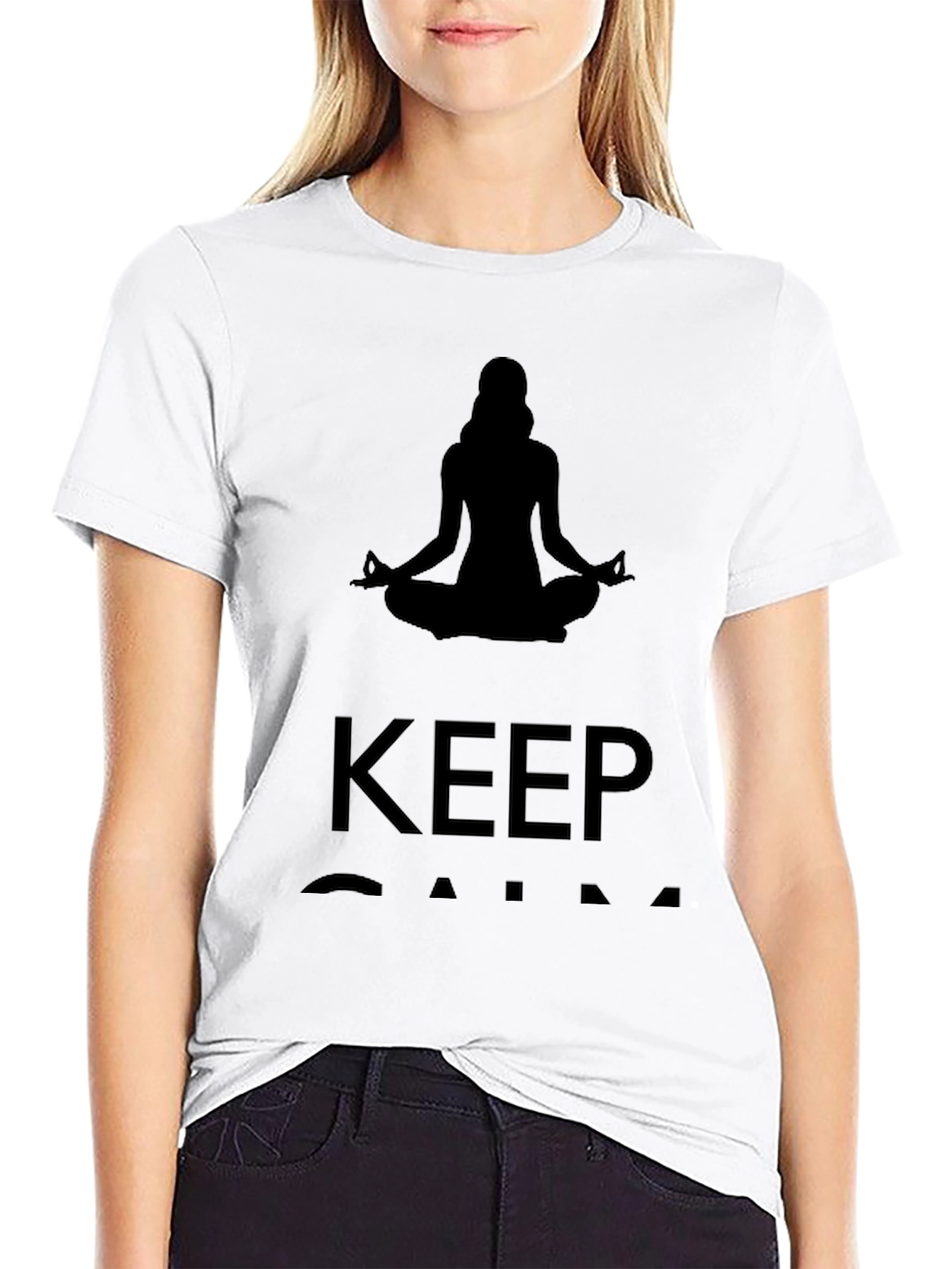 Mens Keep Calm Meditating T-Shirt