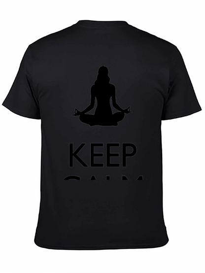 Mens Keep Calm Meditating T-Shirt