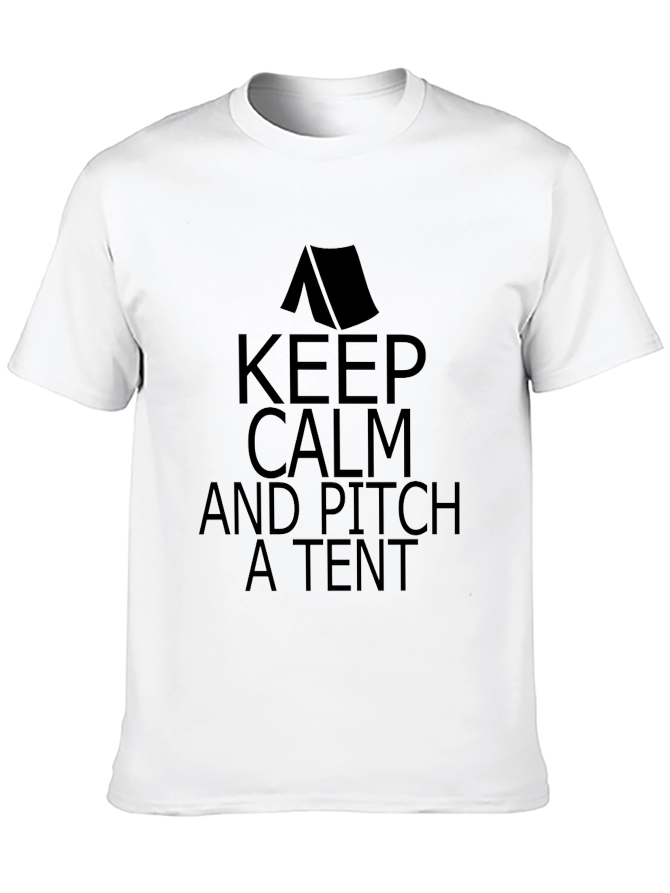Keep Calm and Pitch a Tent Graphic T-Shirt