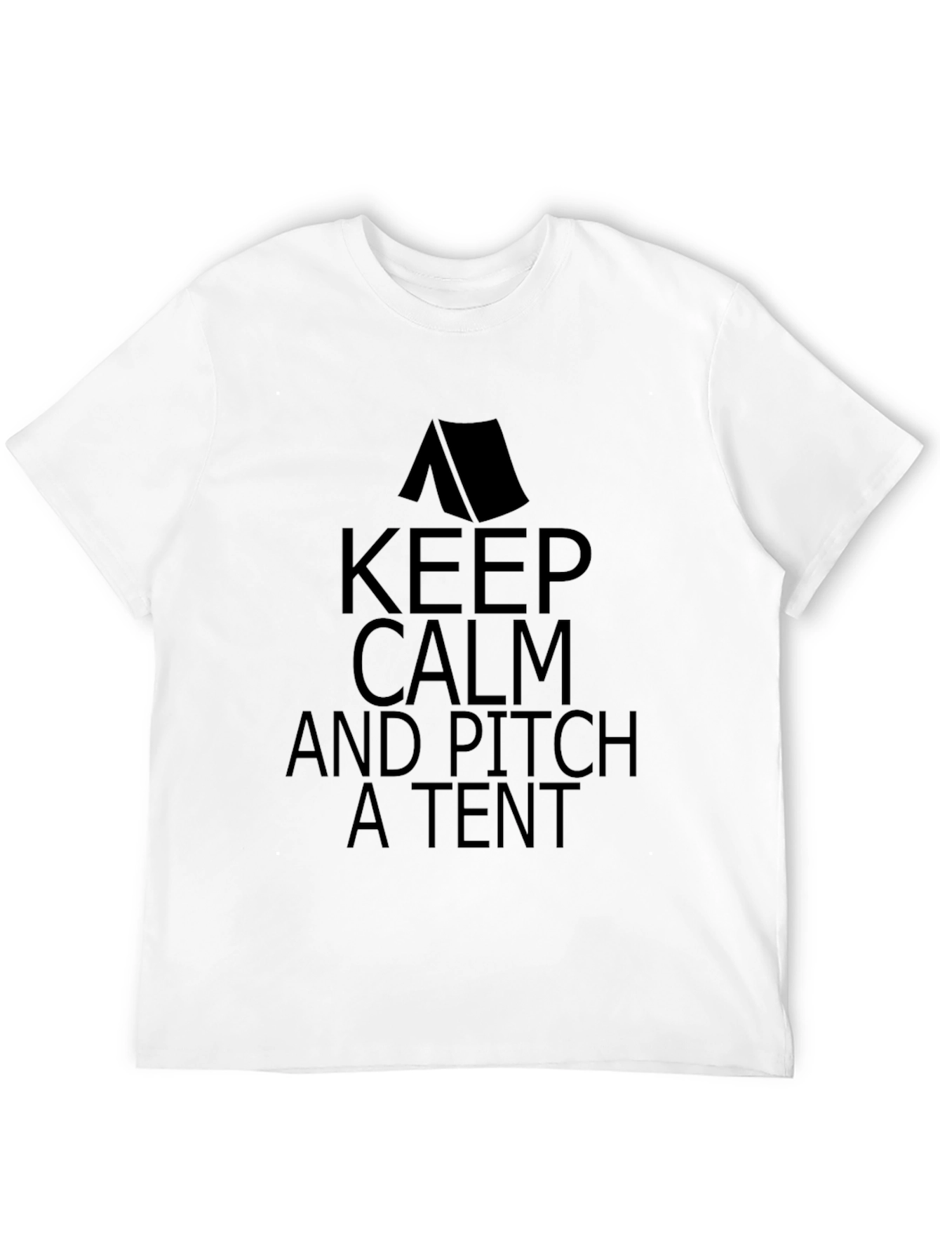 Keep Calm and Pitch a Tent Graphic T-Shirt