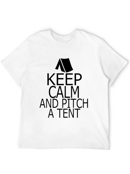 Keep Calm and Pitch a Tent Graphic T-Shirt
