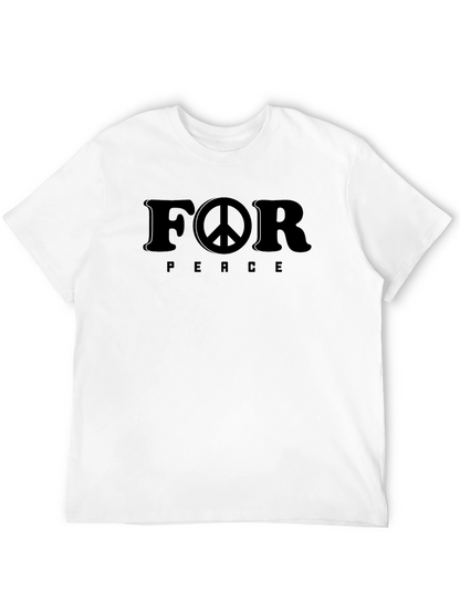 Peace T-Shirt - Black Cotton For Peace Design