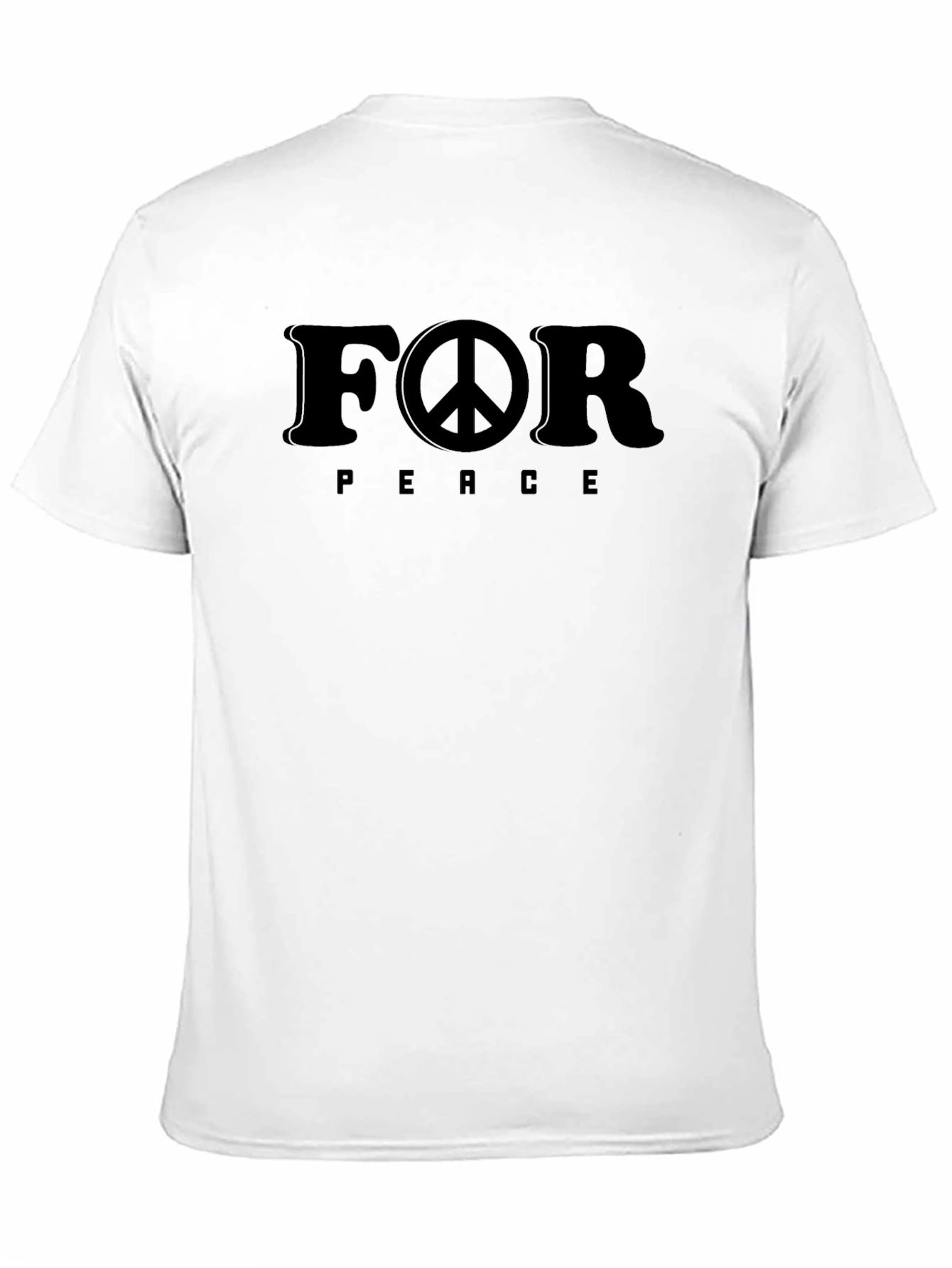 Peace T-Shirt - Black Cotton For Peace Design
