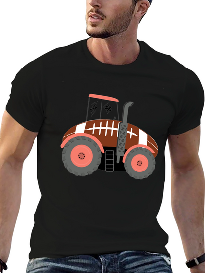 Football Tractor Graphic T-Shirt