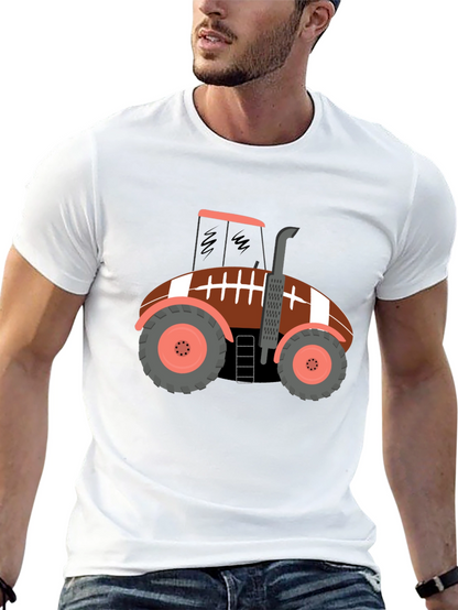 Football Tractor Graphic T-Shirt