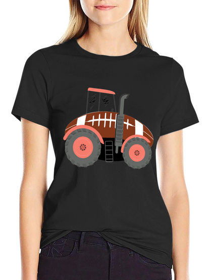 Football Tractor Graphic T-Shirt