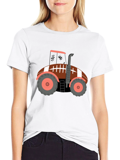Football Tractor Graphic T-Shirt