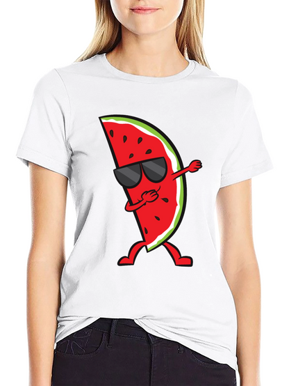Dabbing Watermelon Graphic Tee - Summer Fun Shirt