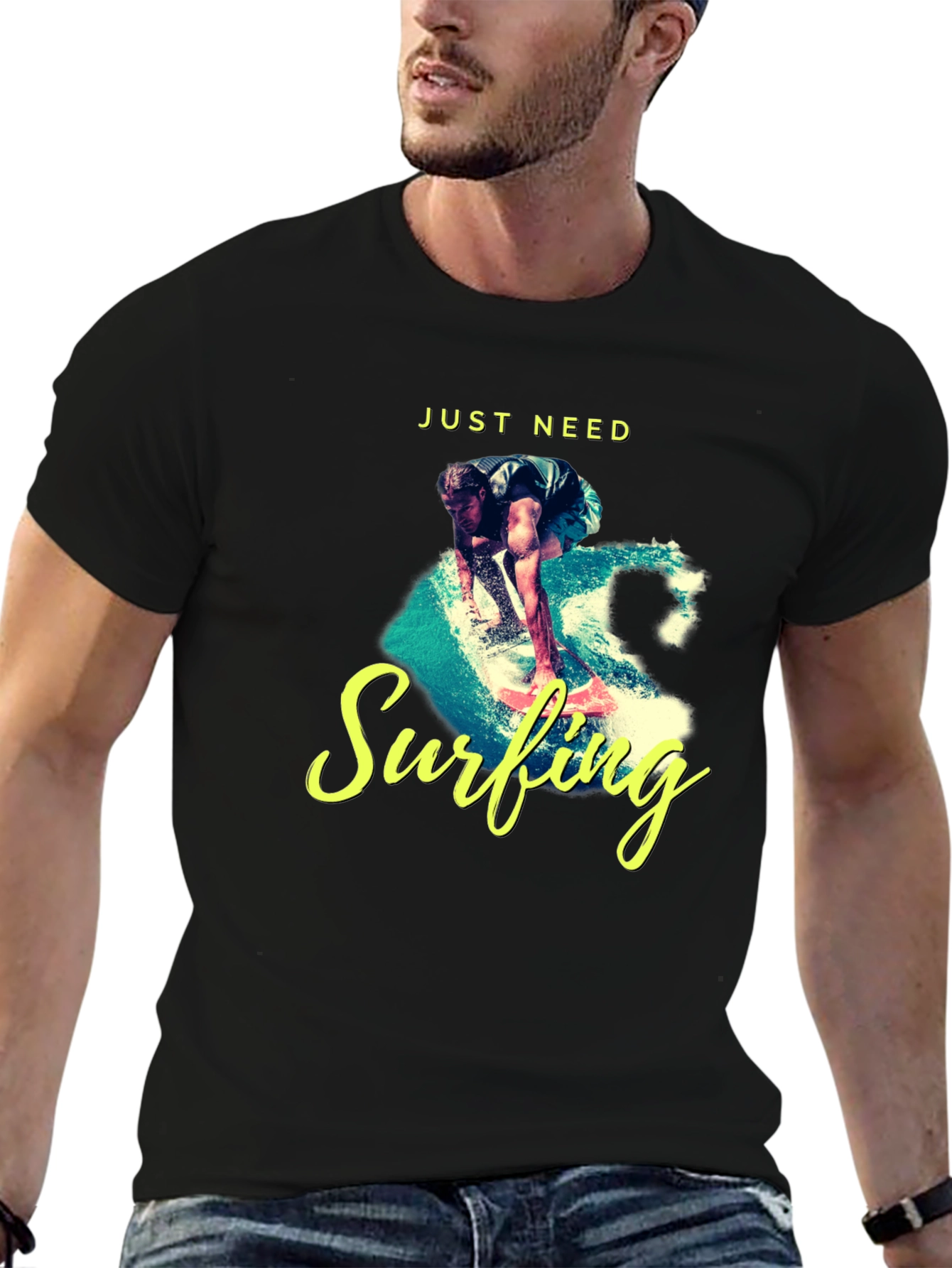 Surfing Graphic Print Tee