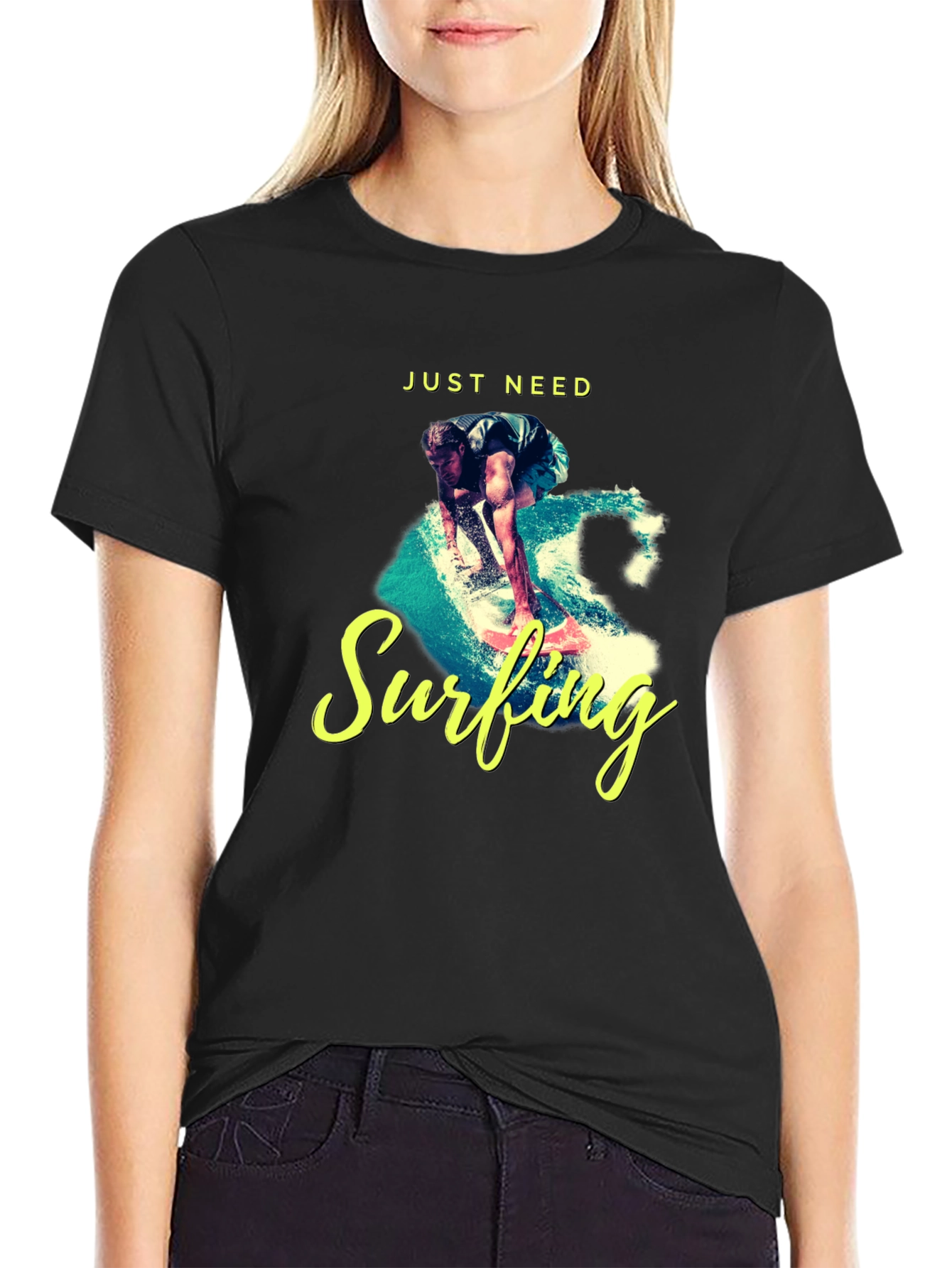 Surfing Graphic Print Tee
