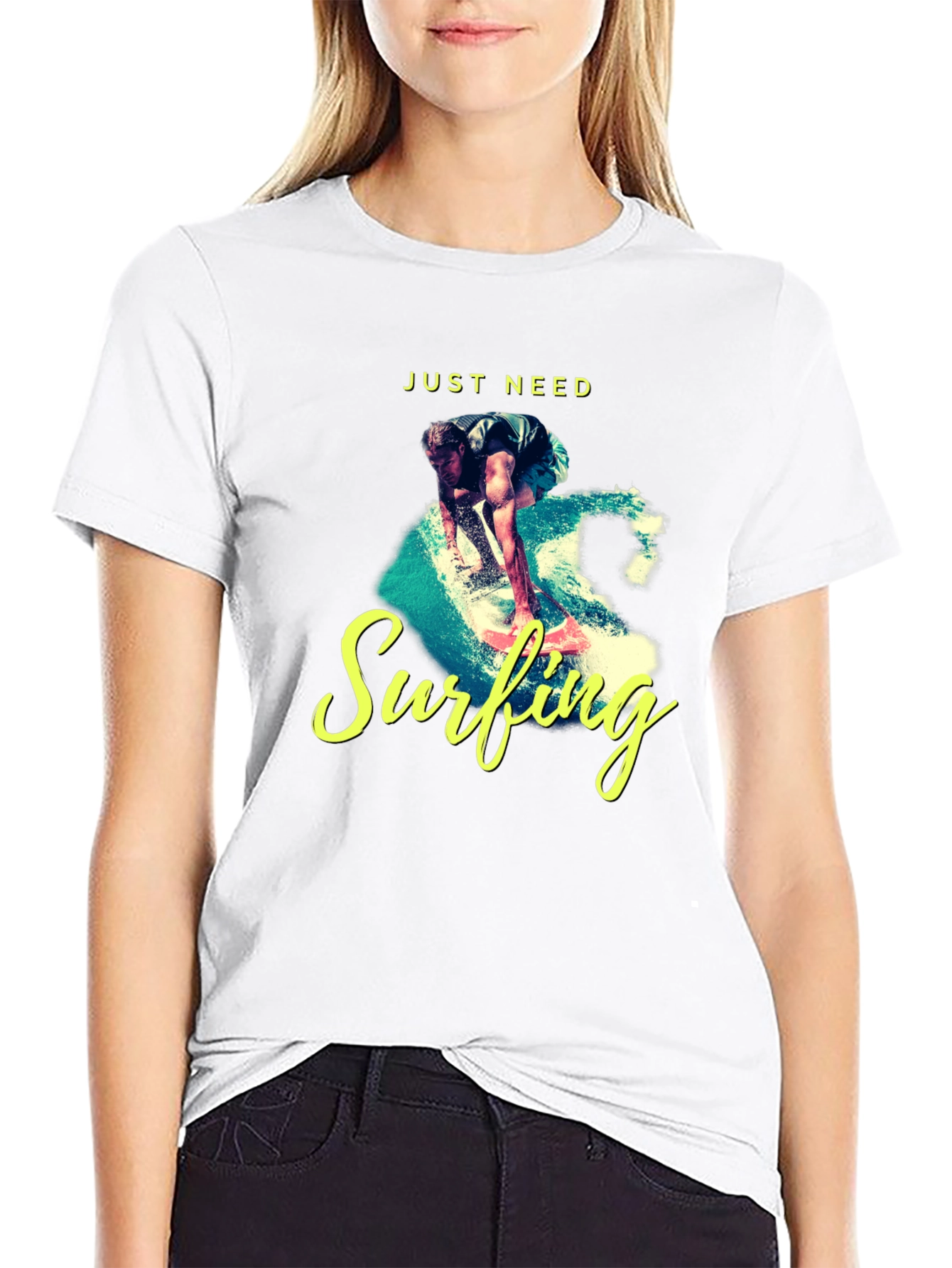 Surfing Graphic Print Tee